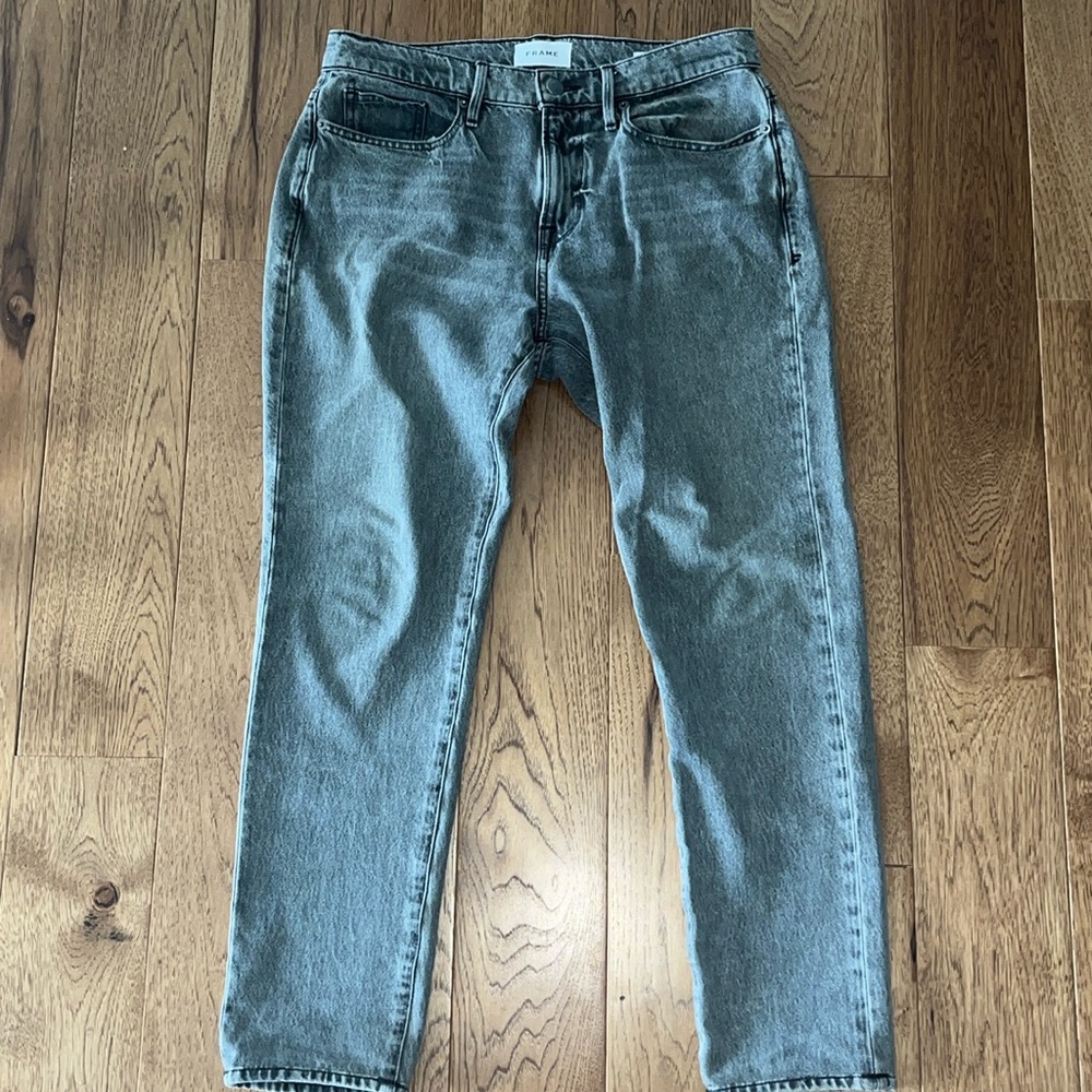Frame denim distressed black jeans 30 x 30